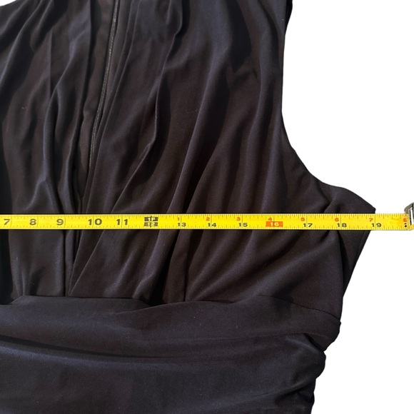 SLNY Floral Knee Length A Line Dress Sz 18 Navy Romantic Goth Whimsigoth Fairy - Picture 9 of 15